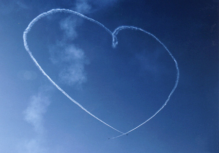 heart in sky